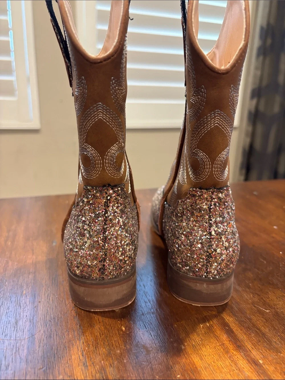Glitter Multi-Tone Western Cowgirl Boots